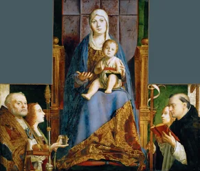 Madonna con San Nicolás de Bari, Anastasia, Úrsula, Domingo y Elena